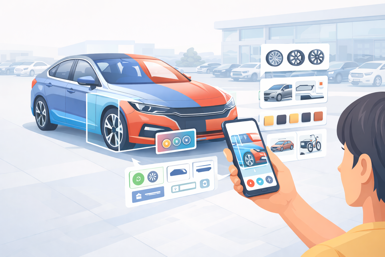 AR car customization configurator