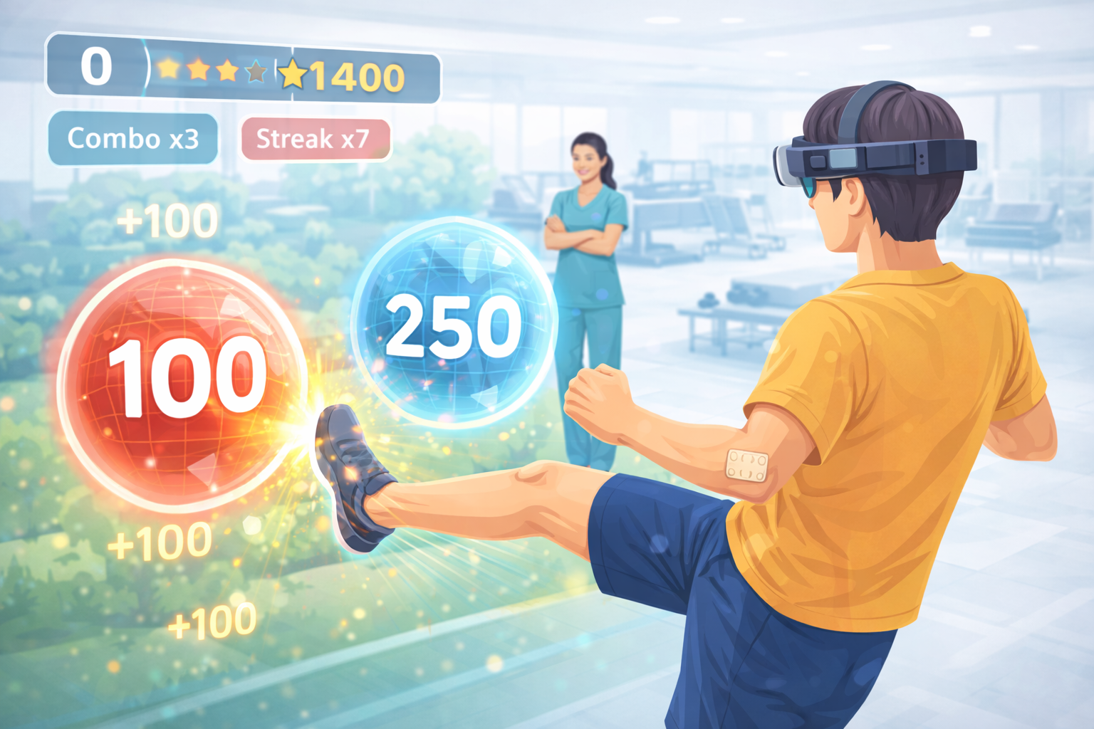 VR training and rehabilitation experience