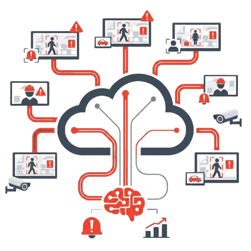 Cloud processing illustration