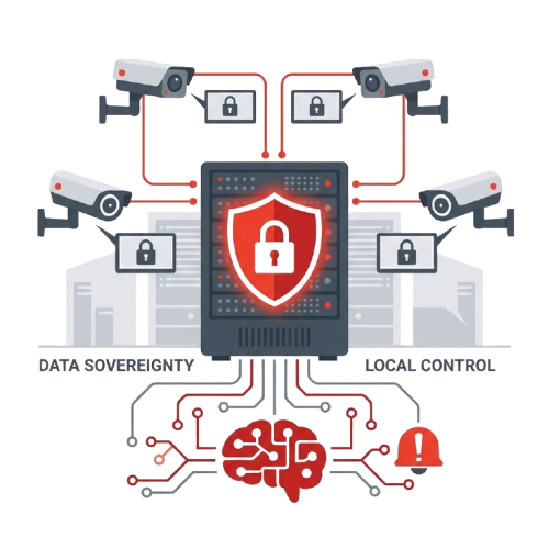 On-Premise secure server illustration